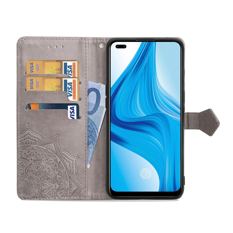Mandala Flower Embossed Horizontal Flip Leather Case with Bracket / Card Slot / Wallet / Lanyard, For OPPO F17 Pro, For OPPO F17, For vivo Y20, For Nokia 2.4, For Google Pixel 4a 5G, For Galaxy A21 (JP Version), For Galaxy Z Fold2                      ...