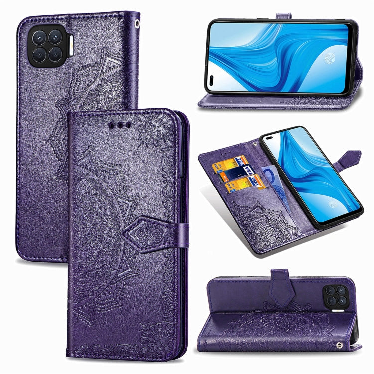 Mandala Flower Embossed Horizontal Flip Leather Case with Bracket / Card Slot / Wallet / Lanyard, For OPPO F17 Pro, For OPPO F17, For vivo Y20, For Nokia 2.4, For Google Pixel 4a 5G, For Galaxy A21 (JP Version), For Galaxy Z Fold2                      ...
