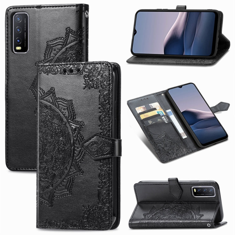 Mandala Flower Embossed Horizontal Flip Leather Case with Bracket / Card Slot / Wallet / Lanyard, For OPPO F17 Pro, For OPPO F17, For vivo Y20, For Nokia 2.4, For Google Pixel 4a 5G, For Galaxy A21 (JP Version), For Galaxy Z Fold2                      ...