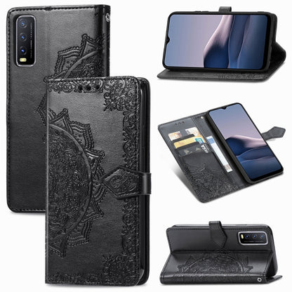 Mandala Flower Embossed Horizontal Flip Leather Case with Bracket / Card Slot / Wallet / Lanyard, For OPPO F17 Pro, For OPPO F17, For vivo Y20, For Nokia 2.4, For Google Pixel 4a 5G, For Galaxy A21 (JP Version), For Galaxy Z Fold2                      ...