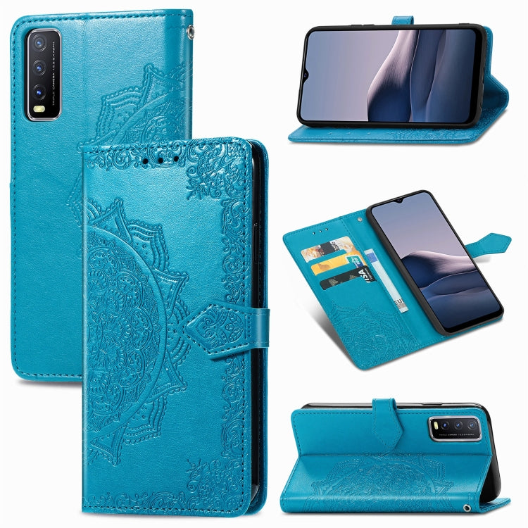 Mandala Flower Embossed Horizontal Flip Leather Case with Bracket / Card Slot / Wallet / Lanyard, For OPPO F17 Pro, For OPPO F17, For vivo Y20, For Nokia 2.4, For Google Pixel 4a 5G, For Galaxy A21 (JP Version), For Galaxy Z Fold2                      ...