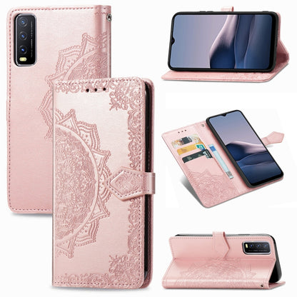 Mandala Flower Embossed Horizontal Flip Leather Case with Bracket / Card Slot / Wallet / Lanyard, For OPPO F17 Pro, For OPPO F17, For vivo Y20, For Nokia 2.4, For Google Pixel 4a 5G, For Galaxy A21 (JP Version), For Galaxy Z Fold2                      ...
