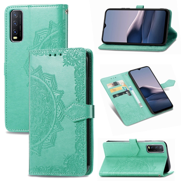 Mandala Flower Embossed Horizontal Flip Leather Case with Bracket / Card Slot / Wallet / Lanyard, For OPPO F17 Pro, For OPPO F17, For vivo Y20, For Nokia 2.4, For Google Pixel 4a 5G, For Galaxy A21 (JP Version), For Galaxy Z Fold2                      ...