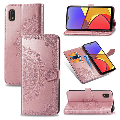 Mandala Flower Embossed Horizontal Flip Leather Case with Bracket / Card Slot / Wallet / Lanyard, For OPPO F17 Pro, For OPPO F17, For vivo Y20, For Nokia 2.4, For Google Pixel 4a 5G, For Galaxy A21 (JP Version), For Galaxy Z Fold2                      ...