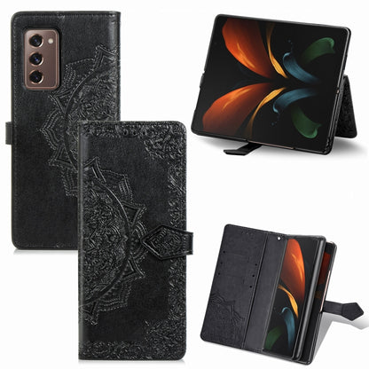 Mandala Flower Embossed Horizontal Flip Leather Case with Bracket / Card Slot / Wallet / Lanyard, For OPPO F17 Pro, For OPPO F17, For vivo Y20, For Nokia 2.4, For Google Pixel 4a 5G, For Galaxy A21 (JP Version), For Galaxy Z Fold2                      ...