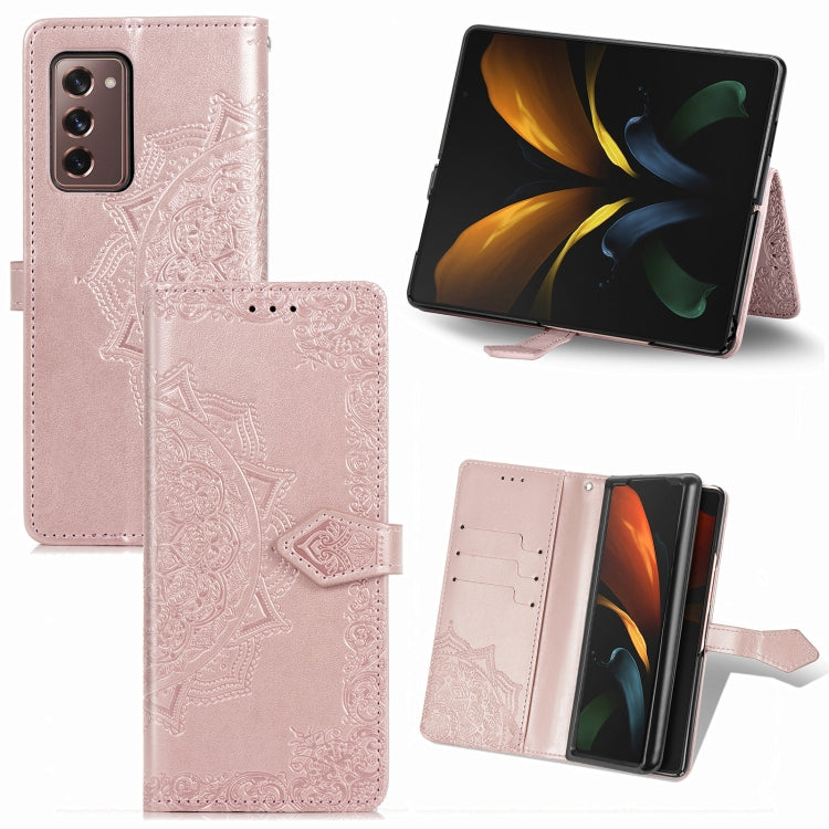 Mandala Flower Embossed Horizontal Flip Leather Case with Bracket / Card Slot / Wallet / Lanyard, For OPPO F17 Pro, For OPPO F17, For vivo Y20, For Nokia 2.4, For Google Pixel 4a 5G, For Galaxy A21 (JP Version), For Galaxy Z Fold2                      ...