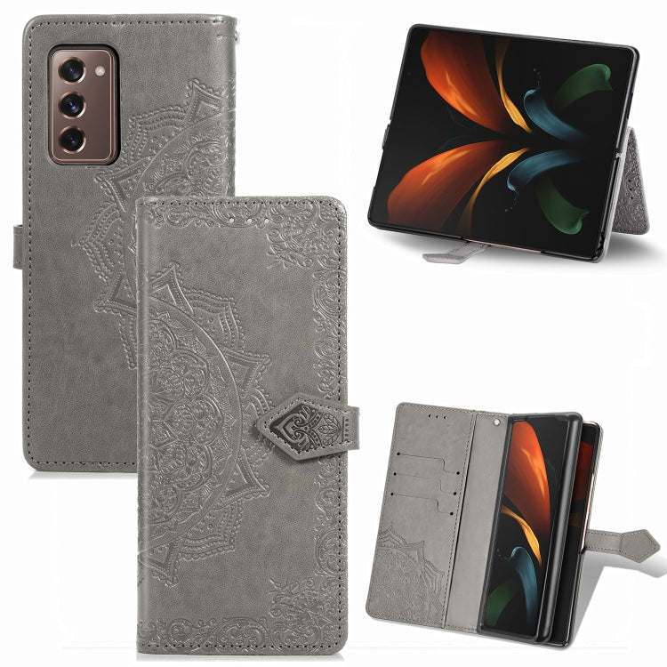 Mandala Flower Embossed Horizontal Flip Leather Case with Bracket / Card Slot / Wallet / Lanyard, For OPPO F17 Pro, For OPPO F17, For vivo Y20, For Nokia 2.4, For Google Pixel 4a 5G, For Galaxy A21 (JP Version), For Galaxy Z Fold2                      ...