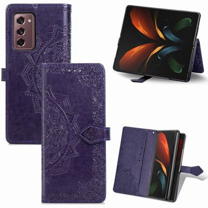 Mandala Flower Embossed Horizontal Flip Leather Case with Bracket / Card Slot / Wallet / Lanyard, For OPPO F17 Pro, For OPPO F17, For vivo Y20, For Nokia 2.4, For Google Pixel 4a 5G, For Galaxy A21 (JP Version), For Galaxy Z Fold2                      ...