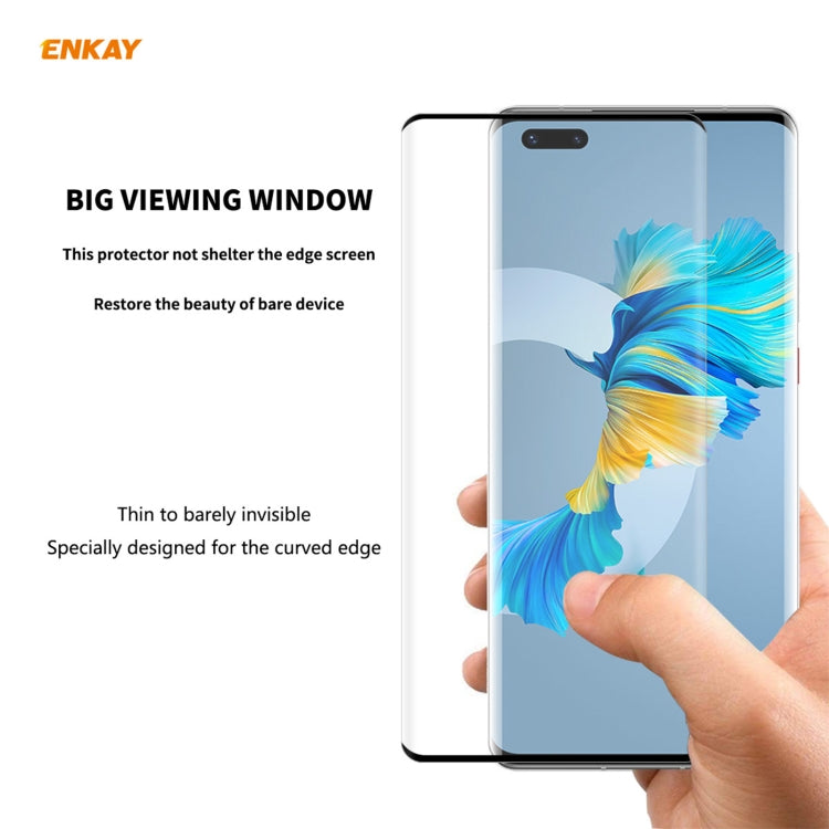 For Huawei Mate 40 Pro / 40 Pro+ / 40 RS Porsche Design ENKAY Hat-Prince 0.26mm 9H 3D Explosion-proof Full Screen Curved Heat Bending Tempered Glass Film, 5 PCS