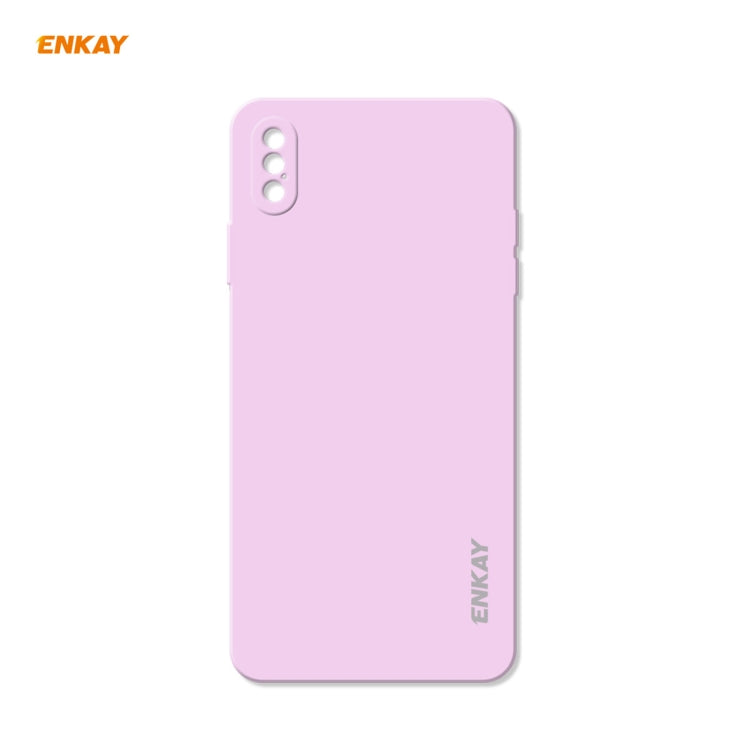 ENKAY ENK-PC072 Hat-Prince Liquid Silicone Straight Edge Shockproof Protective Case For iPhone XS Max, For iPhone XS Max