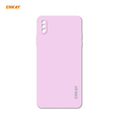 ENKAY ENK-PC072 Hat-Prince Liquid Silicone Straight Edge Shockproof Protective Case For iPhone XS Max, For iPhone XS Max