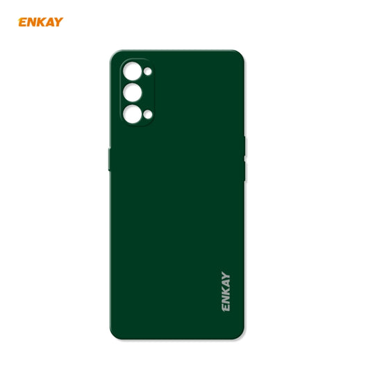 For OPPO Reno4 ENKAY ENK-PC073 Hat-Prince Liquid Silicone Straight Edge Shockproof Protective Case