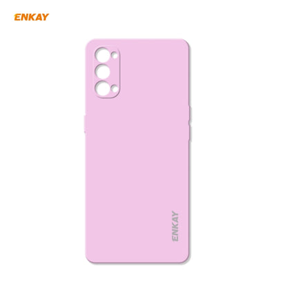 For OPPO Reno4 ENKAY ENK-PC073 Hat-Prince Liquid Silicone Straight Edge Shockproof Protective Case