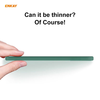 For OPPO Reno4 ENKAY ENK-PC073 Hat-Prince Liquid Silicone Straight Edge Shockproof Protective Case