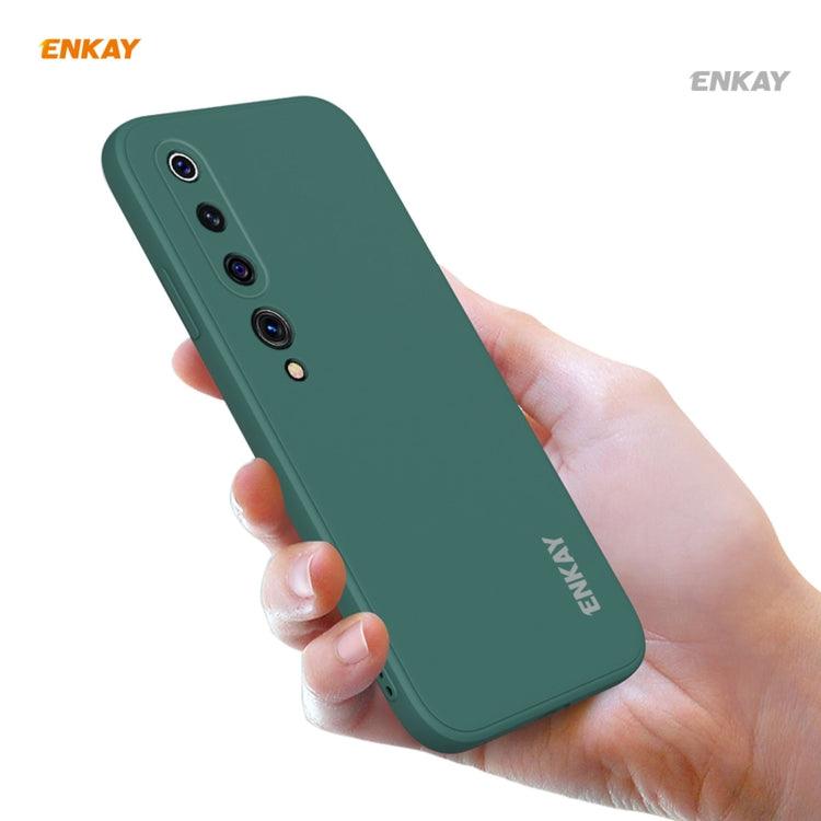 For Xiaomi Mi 10 5G Hat-Prince ENKAY ENK-PC075 Liquid Silicone Straight Edge Shockproof Protective Case, For Xiaomi Mi 10 5G, For Xiaomi Mi 10 G