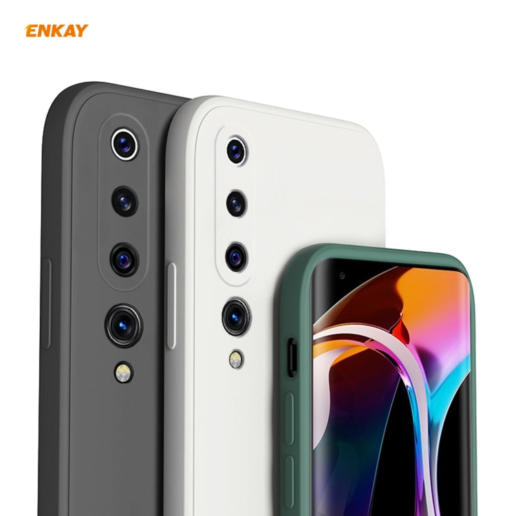 For Xiaomi Mi 10 5G Hat-Prince ENKAY ENK-PC075 Liquid Silicone Straight Edge Shockproof Protective Case, For Xiaomi Mi 10 5G, For Xiaomi Mi 10 G