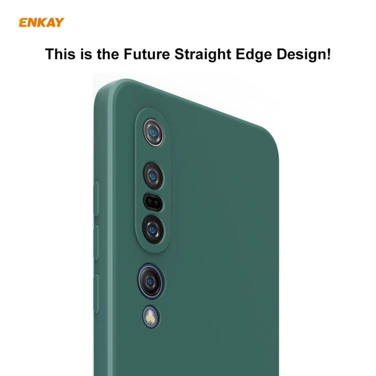 For Xiaomi Mi 10 5G Hat-Prince ENKAY ENK-PC075 Liquid Silicone Straight Edge Shockproof Protective Case, For Xiaomi Mi 10 5G, For Xiaomi Mi 10 G
