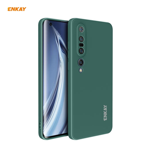 For Xiaomi Mi 10 Pro 5G Hat-Prince ENKAY ENK-PC076 Liquid Silicone Straight Edge Shockproof Protective Case, For Xiaomi Mi 10 Pro 5G