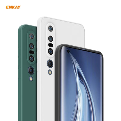 For Xiaomi Mi 10 Pro 5G Hat-Prince ENKAY ENK-PC0762 Liquid Silicone Straight Edge Shockproof Protective Case  + 3D Full Screen PET Curved Hot Bending HD Screen Protector Soft Film, For Xiaomi Mi 10 Pro 5G + Film