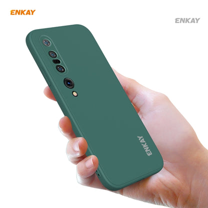 For Xiaomi Mi 10 Pro 5G Hat-Prince ENKAY ENK-PC0762 Liquid Silicone Straight Edge Shockproof Protective Case  + 3D Full Screen PET Curved Hot Bending HD Screen Protector Soft Film, For Xiaomi Mi 10 Pro 5G + Film