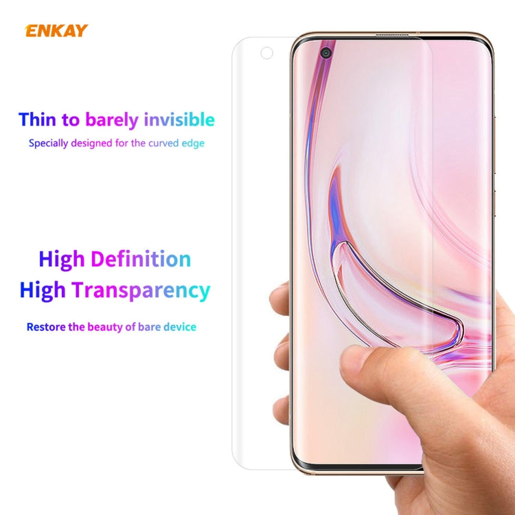 For Xiaomi Mi 10 Pro 5G Hat-Prince ENKAY ENK-PC0762 Liquid Silicone Straight Edge Shockproof Protective Case  + 3D Full Screen PET Curved Hot Bending HD Screen Protector Soft Film, For Xiaomi Mi 10 Pro 5G + Film