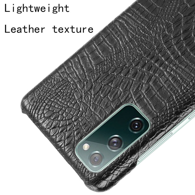 For Samsung Galaxy S20 FE Shockproof Crocodile Texture PC + PU Case, For Galaxy S20 FE