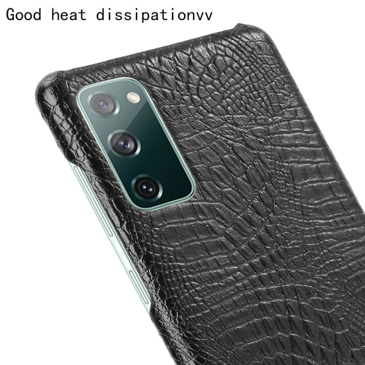 For Samsung Galaxy S20 FE Shockproof Crocodile Texture PC + PU Case, For Galaxy S20 FE
