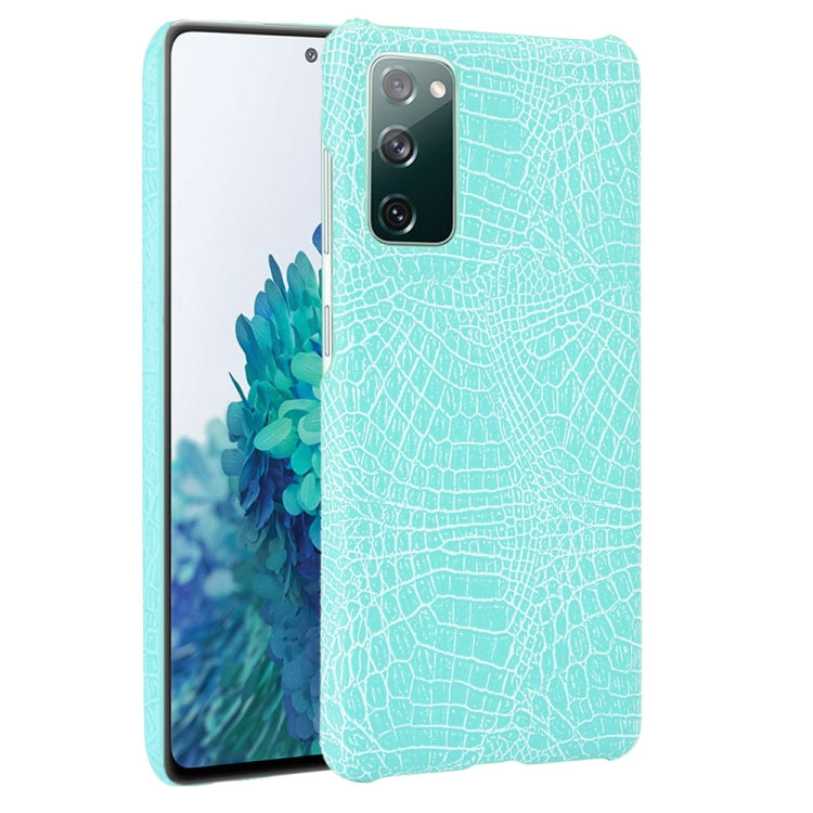 For Samsung Galaxy S20 FE Shockproof Crocodile Texture PC + PU Case, For Galaxy S20 FE