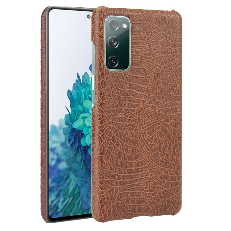 For Samsung Galaxy S20 FE Shockproof Crocodile Texture PC + PU Case, For Galaxy S20 FE