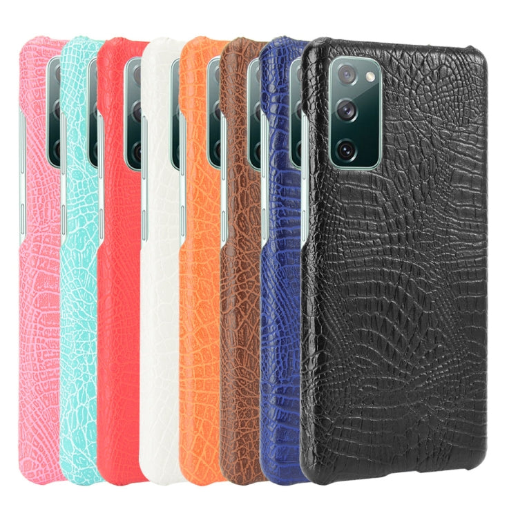 For Samsung Galaxy S20 FE Shockproof Crocodile Texture PC + PU Case, For Galaxy S20 FE