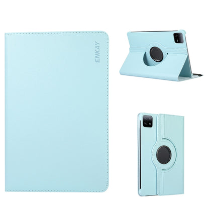 For Xiaomi Pad 6 / Pad 6 Pro ENKAY 360 Degree Rotation Stand Litchi Leather Smart Tablet Case, For Xiaomi Pad 6 / Pad 6 Pro
