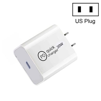SDC-20W PD 20W Single USB-C / Type-C Interface Travel Charger, EU Plug, US Plug, UK Plug