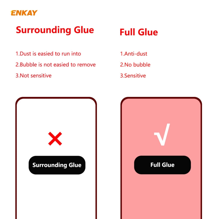 ENKAY Hat-Prince Full Glue 0.26mm 9H 2.5D Tempered Glass Full Coverage Film, For LG K42 / K52 / K62, For Huawei P Smart 2021, For Nokia 3.4, For Motorola Moto G 5G(1 PC)