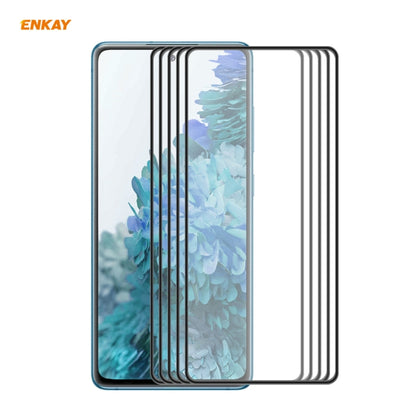 5 PCS ENKAY Hat-Prince Anti-drop Full Glue Tempered Glass Full Screen Film Anti-fall Protector, For Xiaomi 10T Lite 5G, For Samsung Galaxy M51, For Samsung Galaxy S20 FE 5G, For Motorola Moto E7 Plus, For LG K42 / K52 / K62