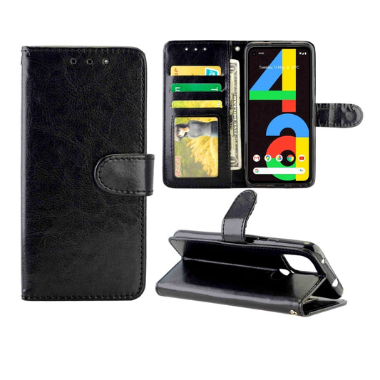 Crazy Horse Texture Leather Horizontal Flip Protective Case with Holder & Card Slots & Wallet & Photo Frame, For Google Pixel 4a 5G, For Samsung Galaxy A42 5G, For Xiaomi Poco X3 NFC