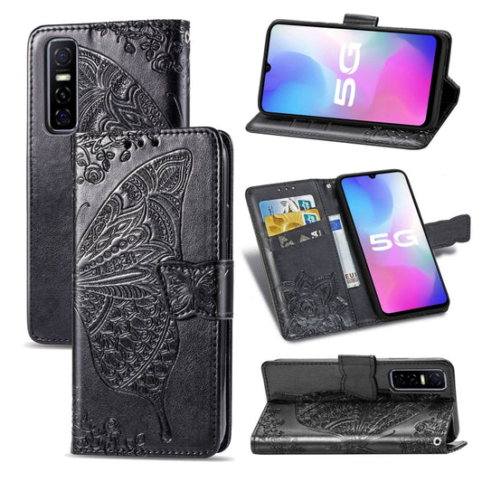 Butterfly Love Flower Embossed Horizontal Flip Leather Case with Bracket / Card Slot / Wallet / Lanyard, For OnePlus Nord N10 5G, For vivo Y73s, For vivo Y50, For vivo Y20, For OPPO Realme V3, For OPPO A15, For OnePlus Nord N100                        ...