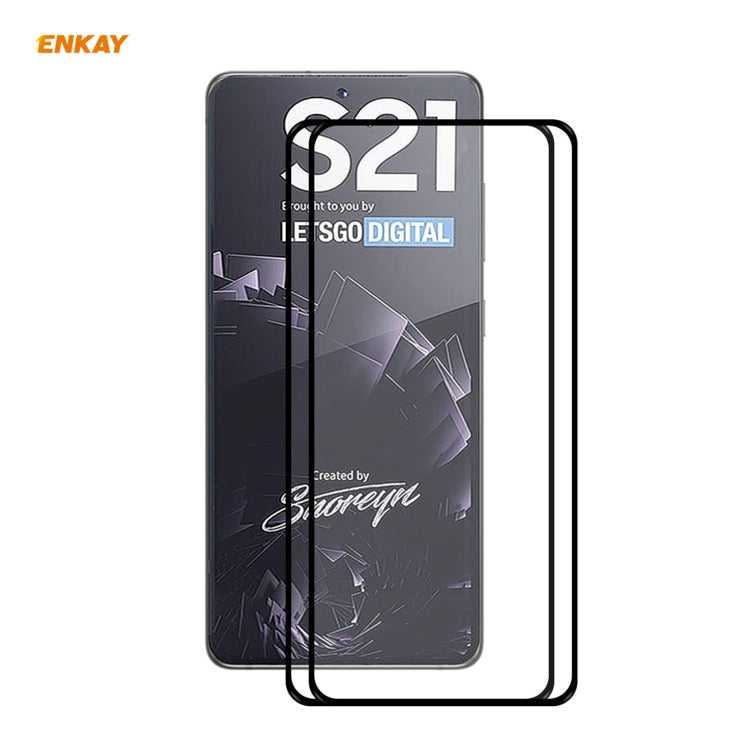 For Samsung Galaxy S30 ENKAY Hat-Prince Full Glue 0.26mm 9H 2.5D Tempered Glass Full Coverage Film Support Fingerprint Unlock, For Samsung Galaxy S21 5G (1 PC), 2pcsFor Samsung Galaxy S21 5G (2pcs), For Samsung Galaxy S21 5G (5pcs)                     ...