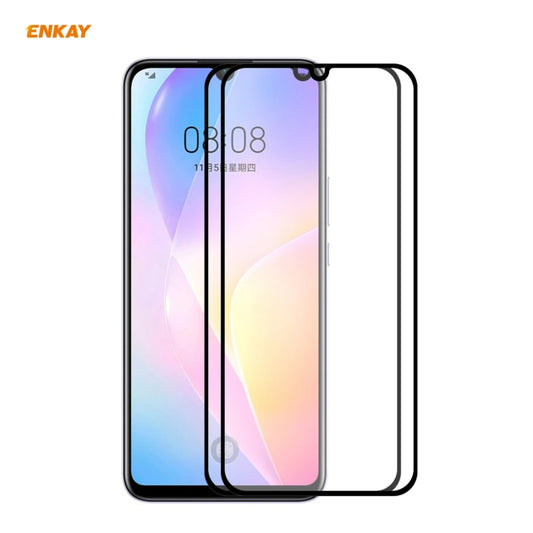 2 Pcs ENKAY Hat-Prince Film de protection d'écran en verre trempé 2,5D de 0,26 mm 9H à colle complète, pour Huawei Nova 8 SE, pour Samsung Galaxy A12 (2 Pcs), pour OnePlus Nord N10 5G, pour OnePlus Nord N100