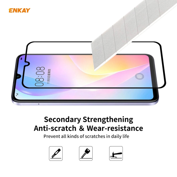 5 PCS ENKAY Hat-Prince Full Glue 0.26mm 9H 2.5D Tempered Glass Full Coverage Film, For Huawei Nova 8 SE, For Samsung Galaxy A12, For OnePlus Nord N10 5G, For OnePlus Nord N100