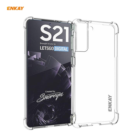 Hat-Prince ENKAY transparente, stoßfeste Hülle aus weichem TPU, rutschfeste Abdeckung, für Samsung Galaxy S21 5G, für Samsung Galaxy S21+ 5G, für Samsung Galaxy S21 Ultra 5G
