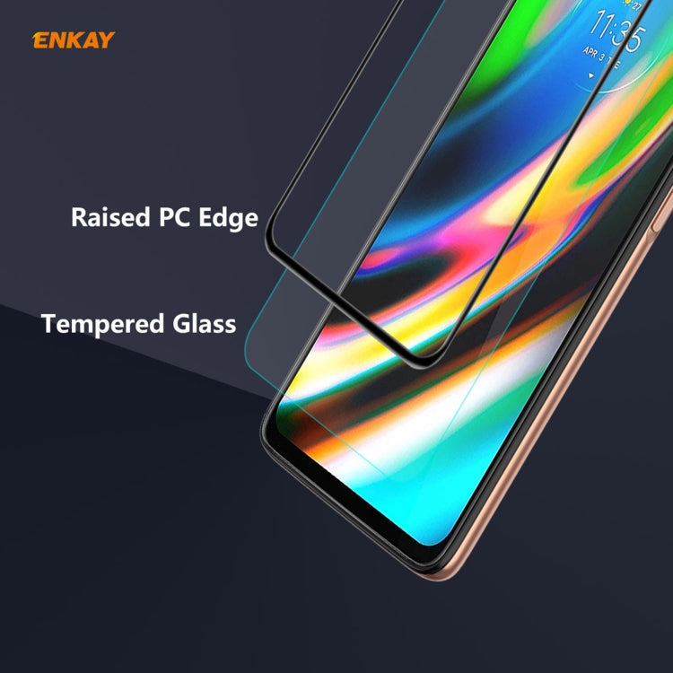 ENKAY Hat-Prince Anti-drop Full Glue Tempered Glass Full Screen Film Anti-fall Protector, For Motorola Moto G9 Plus, For Motorola Moto G9 / G9 Play, For Samsung Galaxy A12, For Xiaomi Mi 10T 5G