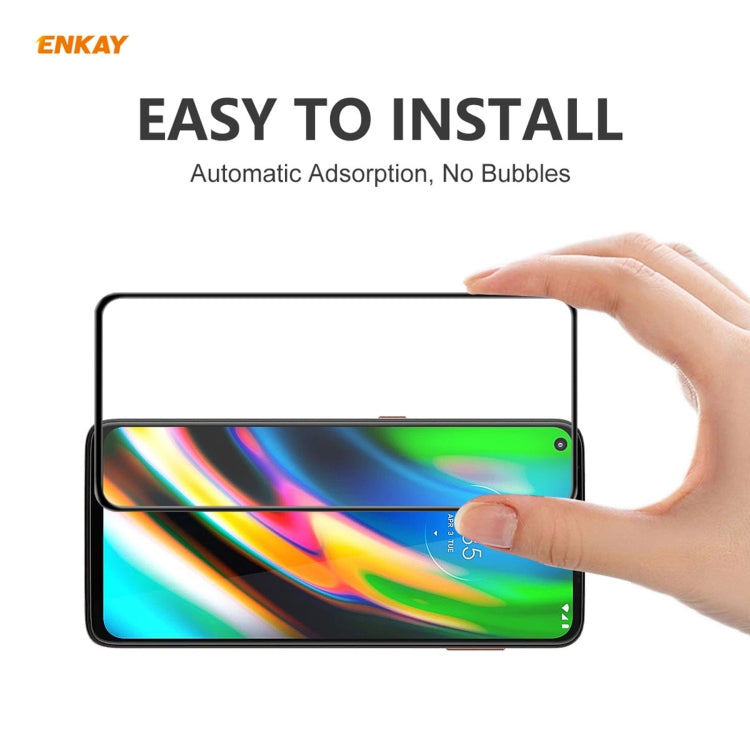 ENKAY Hat-Prince Anti-drop Full Glue Tempered Glass Full Screen Film Anti-fall Protector, For Motorola Moto G9 Plus, For Motorola Moto G9 / G9 Play, For Samsung Galaxy A12, For Xiaomi Mi 10T 5G