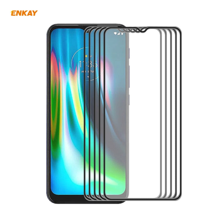 5 PCS ENKAY Hat-Prince Anti-drop Full Glue Tempered Glass Full Screen Film Anti-fall Protector, For Motorola Moto G9 Plus, For Motorola Moto G9 / G9 Play, For Samsung Galaxy A12, For Xiaomi Mi 10T 5G