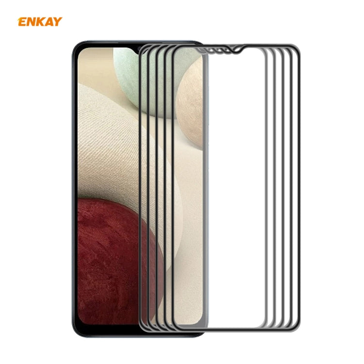 5 PCS ENKAY Hat-Prince Anti-drop Full Glue Tempered Glass Full Screen Film Anti-fall Protector, For Motorola Moto G9 Plus, For Motorola Moto G9 / G9 Play, For Samsung Galaxy A12, For Xiaomi Mi 10T 5G