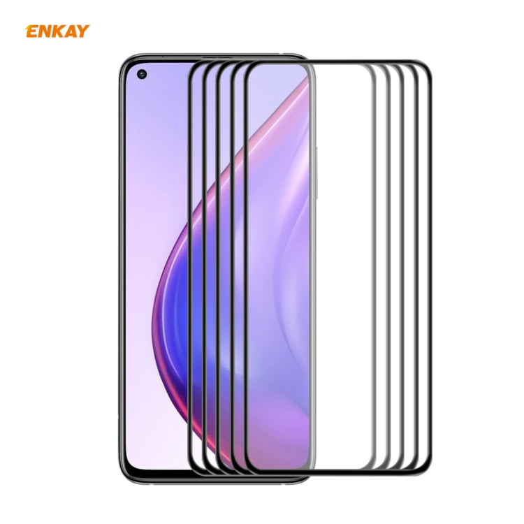 5 PCS ENKAY Hat-Prince Anti-drop Full Glue Tempered Glass Full Screen Film Anti-fall Protector, For Motorola Moto G9 Plus, For Motorola Moto G9 / G9 Play, For Samsung Galaxy A12, For Xiaomi Mi 10T 5G