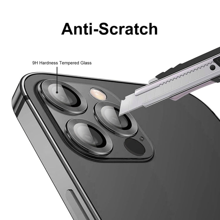 For iPhone 12 Pro ENKAY Hat-Prince Aluminium Alloy + Tempered Glass Camera Lens Cover Full Coverage Protector