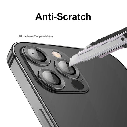 For iPhone 12 Pro ENKAY Hat-Prince Aluminium Alloy + Tempered Glass Camera Lens Cover Full Coverage Protector