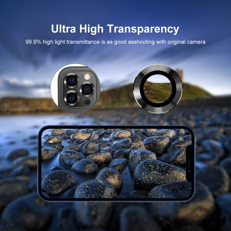 For iPhone 12 Pro ENKAY Hat-Prince Aluminium Alloy + Tempered Glass Camera Lens Cover Full Coverage Protector