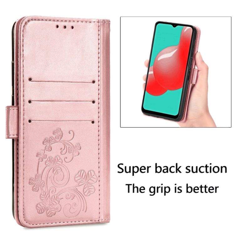 Four-leaf Clasp Embossed Buckle Mobile Phone Protection Leather Case with Lanyard & Card Slot & Wallet & Bracket Function, For Samsung Galaxy S21+ 5G, For Samsung Galaxy S21 5G, For Samsung Galaxy S21 Ultra 5G, For Samsung Galaxy A32 5G                ...