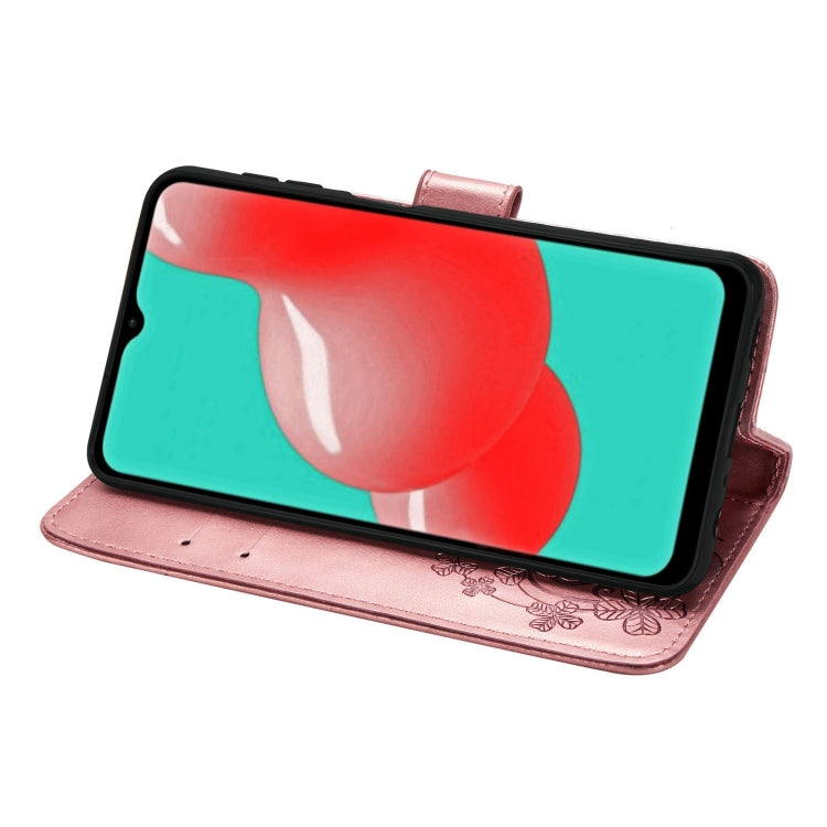 Four-leaf Clasp Embossed Buckle Mobile Phone Protection Leather Case with Lanyard & Card Slot & Wallet & Bracket Function, For Samsung Galaxy S21+ 5G, For Samsung Galaxy S21 5G, For Samsung Galaxy S21 Ultra 5G, For Samsung Galaxy A32 5G                ...